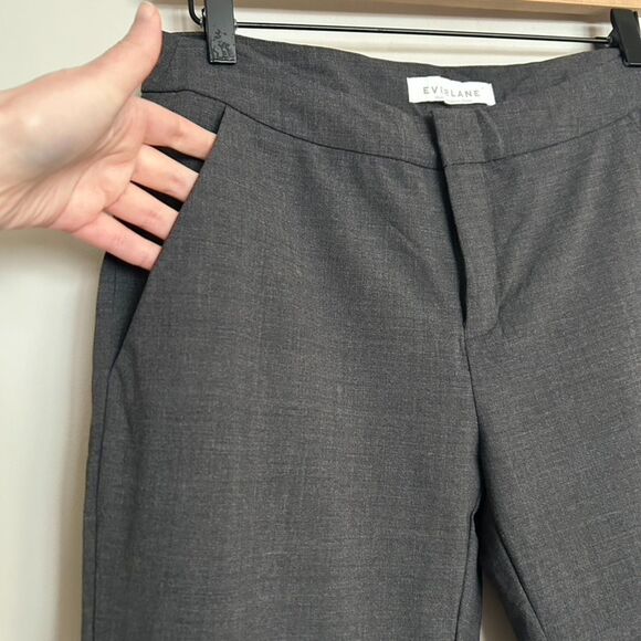 Everlane Women's The Slim Wool Trouser - Charcoal Gray - Picture 5 of 9